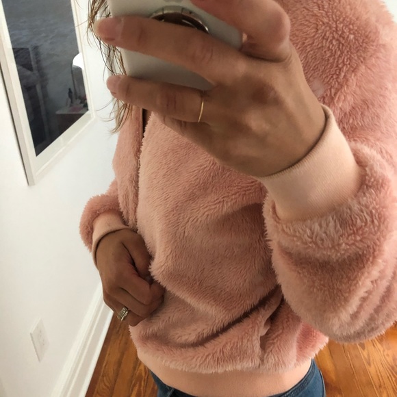 LF Pink Fuzzy Bomber - Picture 2 of 5